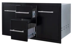 Cajonera Doble Grande + Cajón Botella Gas O Basura Negro -Biohort || Napoleon || Weber Tienda de ventas Cajonera doble grande cajon botella gas o basura Negro 3