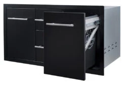 Cajonera Doble Grande + Cajón Botella Gas O Basura Negro -Biohort || Napoleon || Weber Tienda de ventas Cajonera doble grande cajon botella gas o basura Negro 4