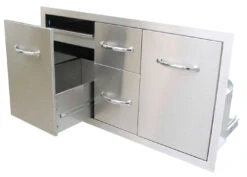 Cajonera Doble Grande + Cajón Botella Gas O Cubo Basura -Biohort || Napoleon || Weber Tienda de ventas Cajonera triple cajon botella gas o cubo basura 3