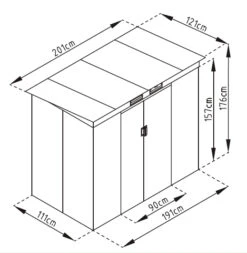 Caseta De Metal Buckingham Gris 9 Caseta De Metal Buckingham Gris -Biohort || Napoleon || Weber Tienda de ventas Caseta de Metal Buckingham Gris 4