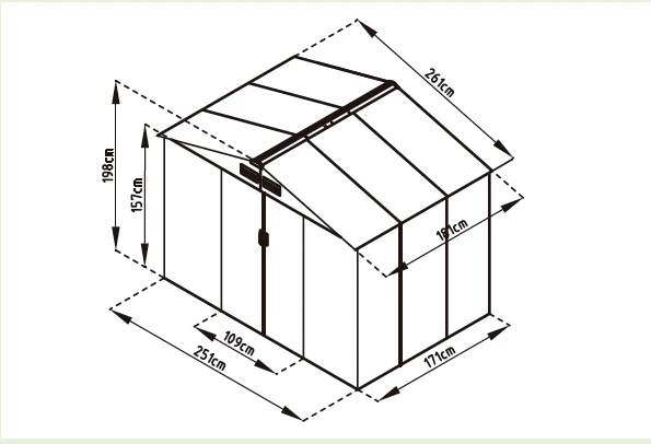 Caseta De Metal Cambridge Verde 7 Caseta De Metal Cambridge Verde - Imagen 5