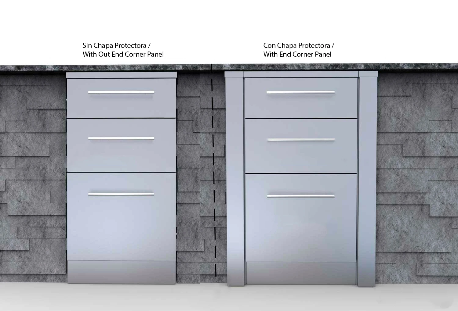 Chapa Protectora Derecha 7,6 Cm. Para Módulos Base 5 Chapa Protectora Derecha 7,6 Cm. Para Módulos Base - Imagen 3