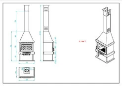 Chimenea De Leña Con Turbinas C-300 T 9 Chimenea De Leña Con Turbinas C-300 T -Biohort || Napoleon || Weber Tienda de ventas Chimenea de Lena con Turbinas C 300 T 4