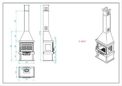 Chimenea De Leña Con Turbinas C-303 TK -Biohort || Napoleon || Weber Tienda de ventas Chimenea de Lena con Turbinas C 303 TK 3