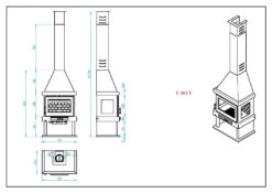 Chimenea De Leña Con Turbinas C-303 T 9 Chimenea De Leña Con Turbinas C-303 T -Biohort || Napoleon || Weber Tienda de ventas Chimenea de Lena con Turbinas C 303 T 4