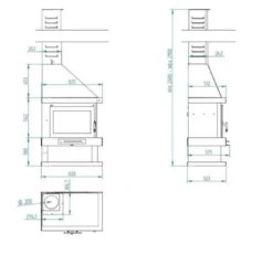 Chimenea De Leña De RincónC-302 D -Biohort || Napoleon || Weber Tienda de ventas Chimenea de lena de rincon C 302 D 3