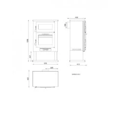 Estufa De Leña Con Horno Modelo CH-3 -Biohort || Napoleon || Weber Tienda de ventas Estufa De Lena CH 3.2a