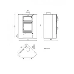 Estufa De Leña Rincón Con Horno Modelo M-105 H -Biohort || Napoleon || Weber Tienda de ventas Estufa De Lena M 105 H.2a