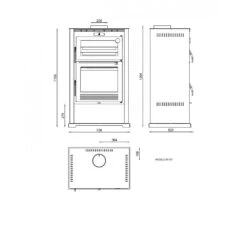 Estufa De Leña Con Horno Modelo M-107 9 Estufa De Leña Con Horno Modelo M-107 -Biohort || Napoleon || Weber Tienda de ventas Estufa De Lena M 107.2a