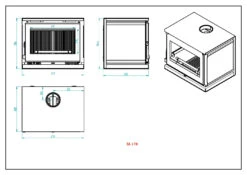 Estufa De Leña Con Turbinas Modelo M-170 -Biohort || Napoleon || Weber Tienda de ventas Estufa de Lena Modelo M 170 4