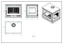 Estufa De Leña Con Turbinas Modelo M-173 -Biohort || Napoleon || Weber Tienda de ventas Estufa de Lena Modelo M 173 4