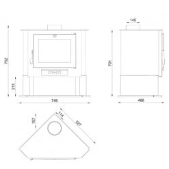 Estufa De Leña Rincón Modelo CH-5 -Biohort || Napoleon || Weber Tienda de ventas Estufa de Lena Rincon Modelo CH 5 2