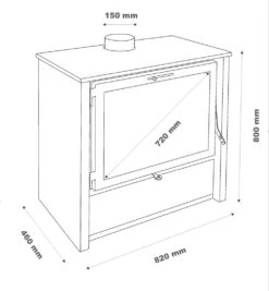 Estufa De Leña Zeux 800 -Biohort || Napoleon || Weber Tienda de ventas Estufa de Lena Zeux 800 5