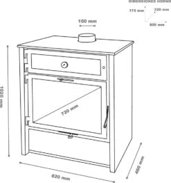 Estufa De Leña Zeux 800 Con Horno -Biohort || Napoleon || Weber Tienda de ventas Estufa de Lena Zeux 800 con Horno 4