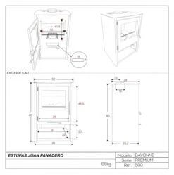 Estufa De Leña Eco Design Bayonne Premium -Biohort || Napoleon || Weber Tienda de ventas Estufa de lena Eco Bayonne Premium 5