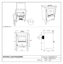 Estufa De Leña Eco Design Bordeaux Premium 11 Estufa De Leña Eco Design Bordeaux Premium -Biohort || Napoleon || Weber Tienda de ventas Estufa de lena Eco Bordeaux Premium 7