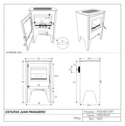 Estufa De Leña Eco Design Frankfurt Premium -Biohort || Napoleon || Weber Tienda de ventas Estufa de lena Eco Frankfurt Premium 7