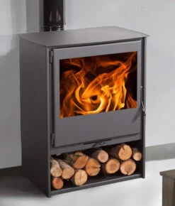 Estufa De Leña Eco Design Milano Titanium