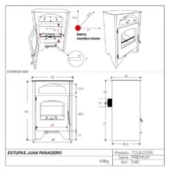 Estufa De Leña Eco Design Toulouse Premium -Biohort || Napoleon || Weber Tienda de ventas Estufa de lena Eco Toulouse Premium 1