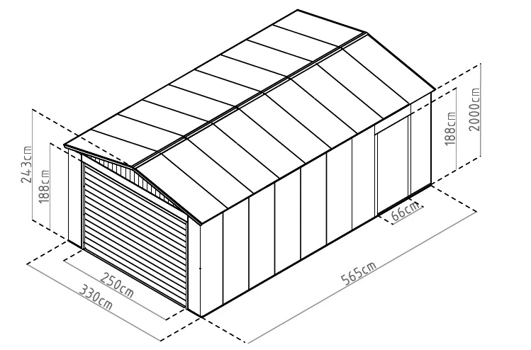 Garaje De Metal Essex Verde 7 Garaje De Metal Essex Verde - Imagen 5