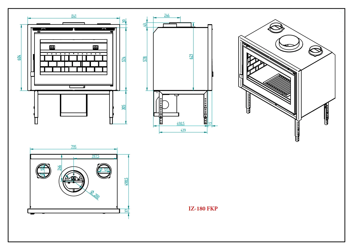 Insertable De Leña Modelo IZ-180 FKP 7 Insertable De Leña Modelo IZ-180 FKP - Imagen 5
