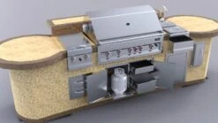 Puerta Doble Con Cajones Y Plataforma -Biohort || Napoleon || Weber Tienda de ventas Puerta doble cajones plataforma isla barbacoa 2