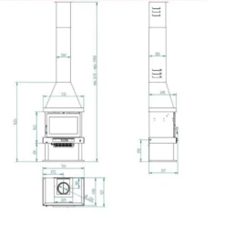 Chimenea Frontal De Leña C-300 -Biohort || Napoleon || Weber Tienda de ventas chimenea frontal de lena c 300 3